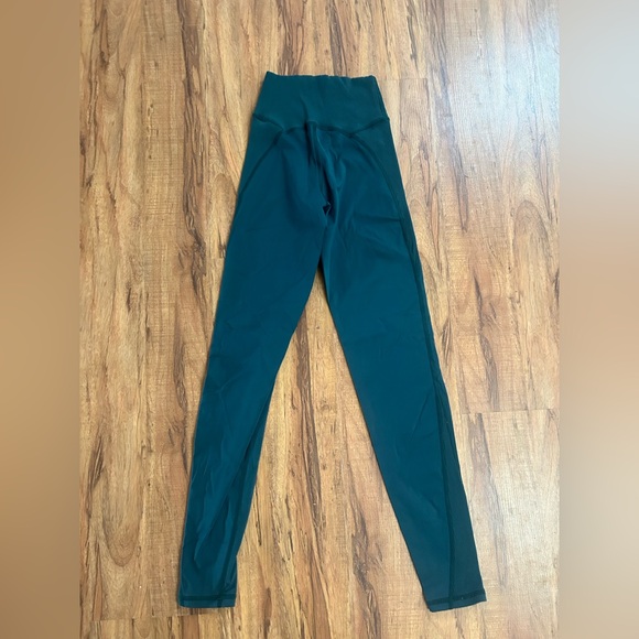 Aerie Offline High Rise 7/8 Ribbed Panel Emerald Green Leggings Size XS - Picture 2 of 7